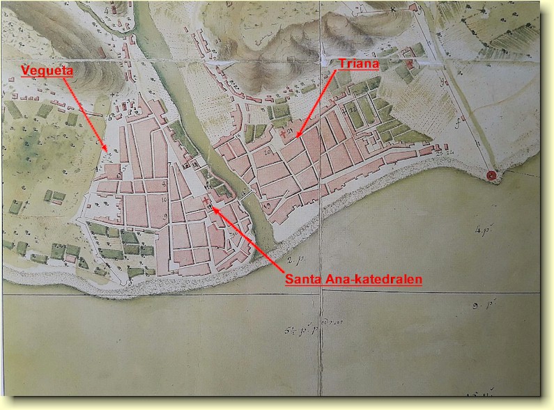 Luis Marquells kart fra viser Las Palmas 300 år senere (1792)