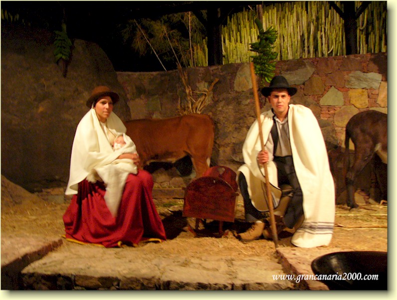Maria og Josef med Jesusbarnet i Veneguera. - 25. desember hvert r.