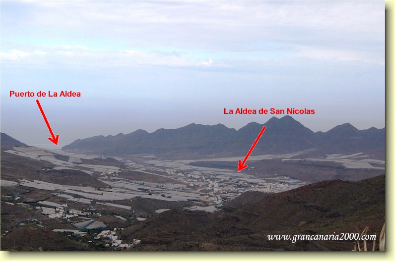 Utsikt over La Aldea de San Nicols-dalen fra st.